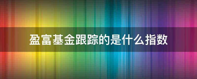 盈富基金跟踪的是什么指数 盈富基金跟踪的是哪个指数?