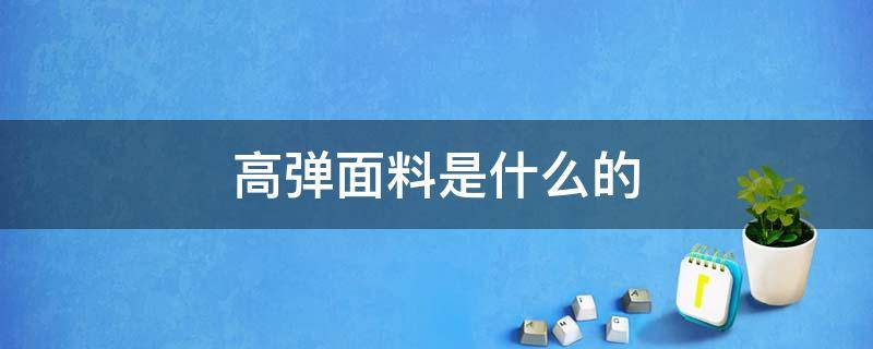 高弹面料是什么的（高弹面料是什么面料）