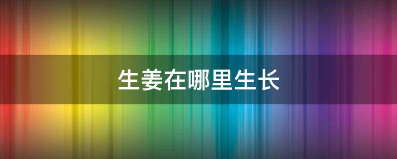 生姜在哪里生长 生姜在哪儿生长