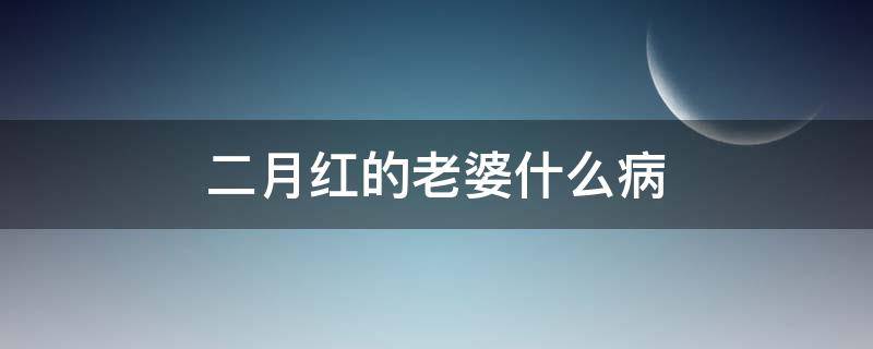 二月红的老婆什么病（二月红老婆叫什么名字）