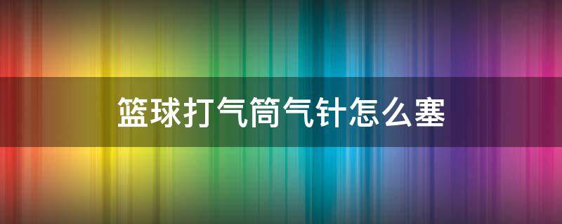 篮球打气筒气针怎么塞（篮球打气筒气针怎么塞不进去）