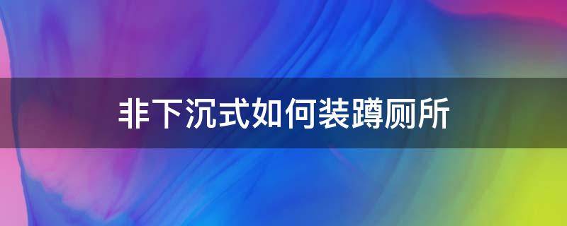 非下沉式如何装蹲厕所 非下沉式卫生间如何装坐厕