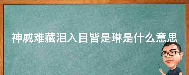 神威难藏泪入目皆是琳是什么意思（神威难藏泪,入目皆是琳是什么意思）