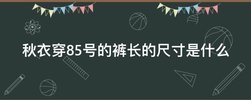 秋衣穿85号的裤长的尺寸是什么 85码裤子