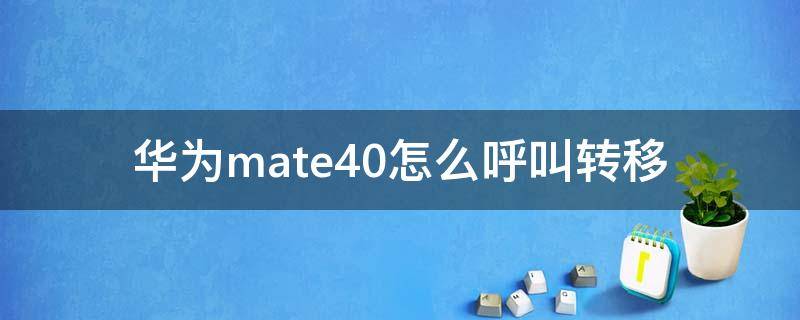 华为mate40怎么呼叫转移（华为mate40手机呼叫转移在哪里设置）