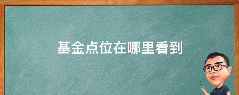 基金点位在哪里看到（基金的点位图在哪里看呢）