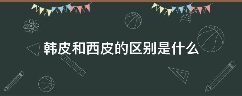 韩皮和西皮的区别是什么 什么叫西皮