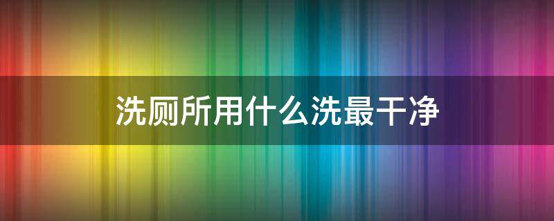 洗厕所用什么洗最干净（洗厕所用什么洗最干净图片）