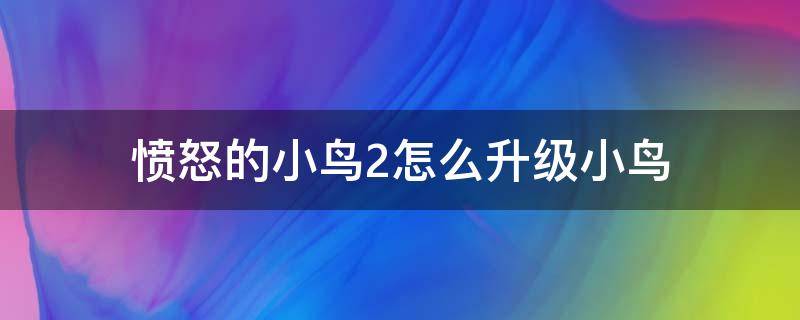 愤怒的小鸟2怎么升级小鸟（愤怒的小鸟2怎样快速升级）