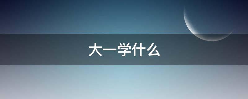 大一学什么 汉语言文学大一学什么