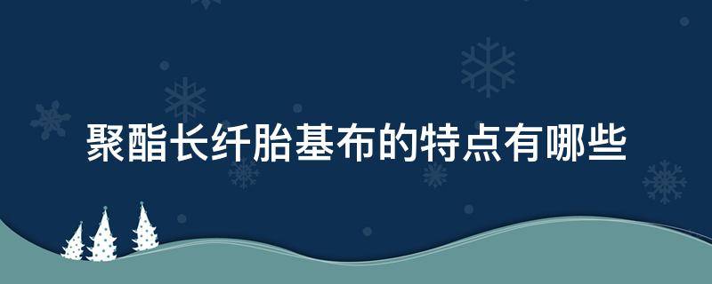 聚酯长纤胎基布的特点有哪些（短纤聚酯胎基布）