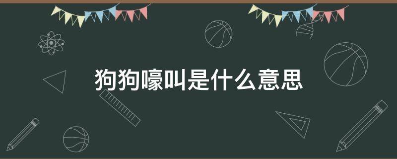 狗狗嚎叫是什么意思 狗狗哀嚎是什么意思