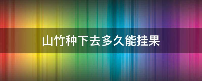 山竹种下去多久能挂果（山竹种几年才挂果）