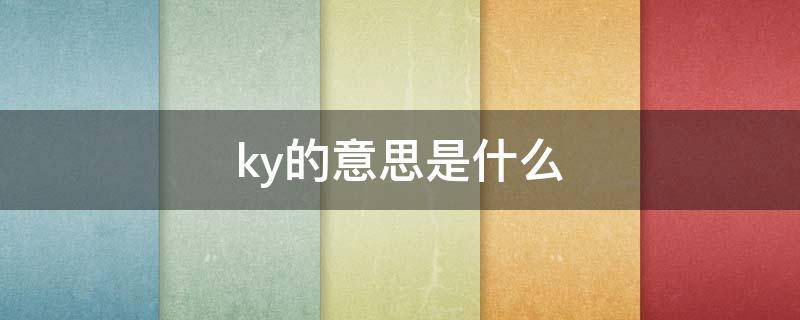 ky的意思是什么（ky到底是什么意思）