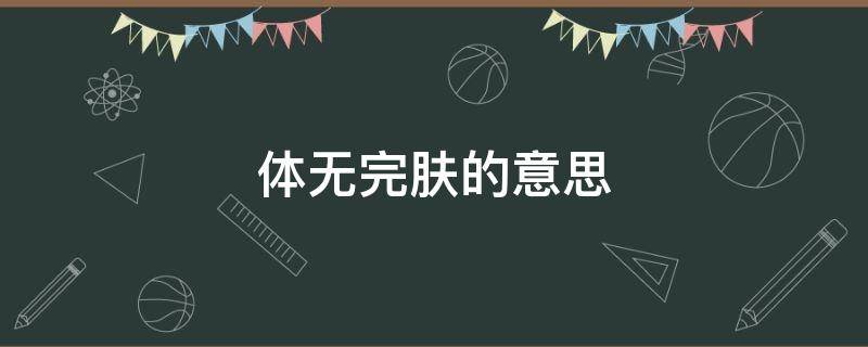 体无完肤的意思 输得体无完肤的意思