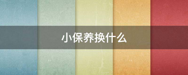 小保养换什么（小保养换什么东西）