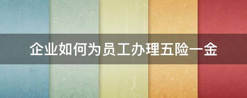 企业如何为员工办理五险一金（公司如何为员工办理五险一金）