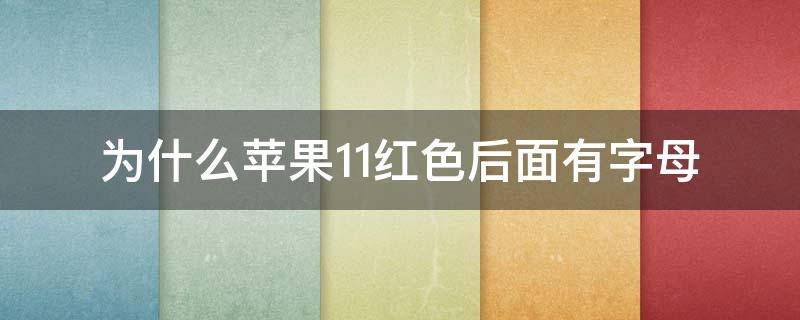 为什么苹果11红色后面有字母（苹果11红色后面都有字母吗）