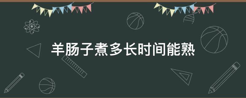 羊肠子煮多长时间能熟（羊肠子多久能煮熟）