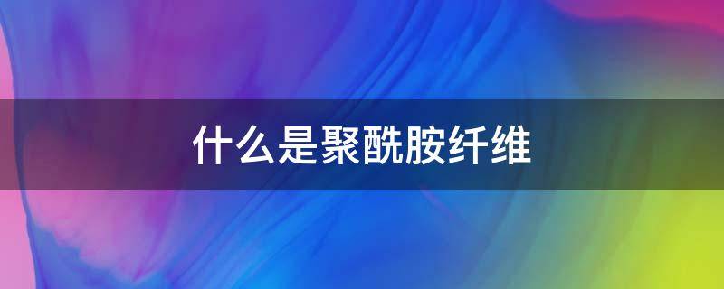 什么是聚酰胺纤维（聚酰胺纤维是什么纤维）