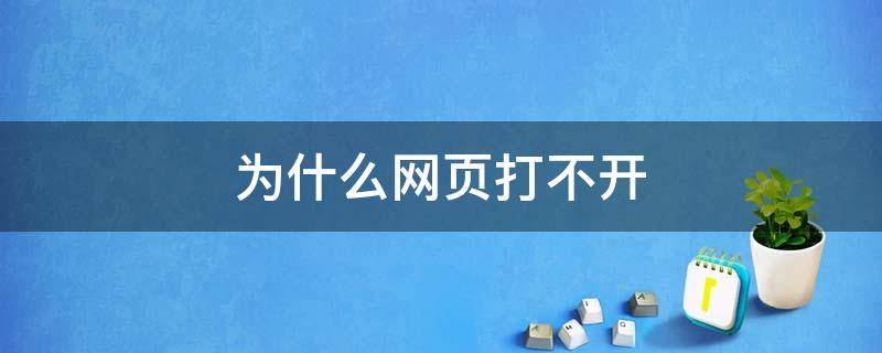 为什么网页打不开（电脑有网络为什么网页打不开）