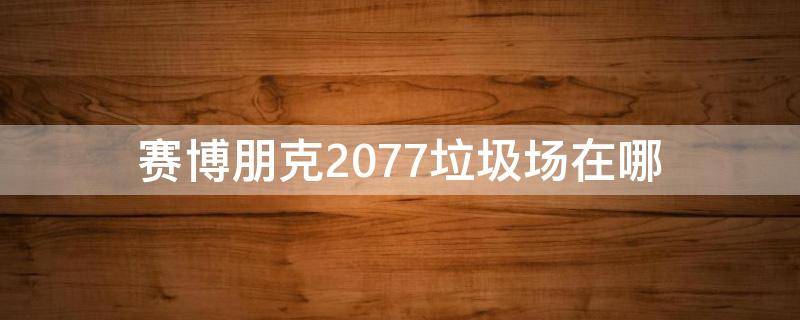 赛博朋克2077垃圾场在哪（赛博朋克2077垃圾场的车）