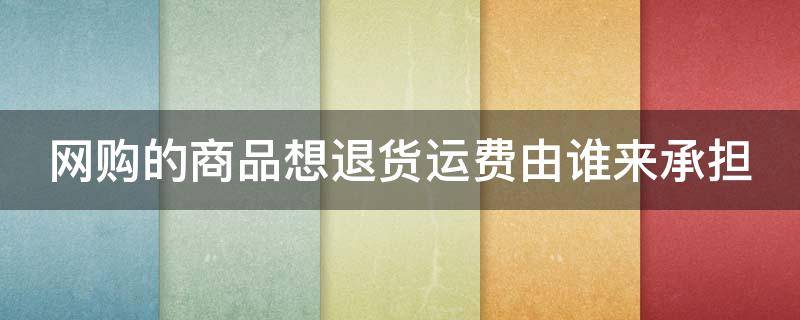 网购的商品想退货运费由谁来承担（网购退货运费怎么处理）