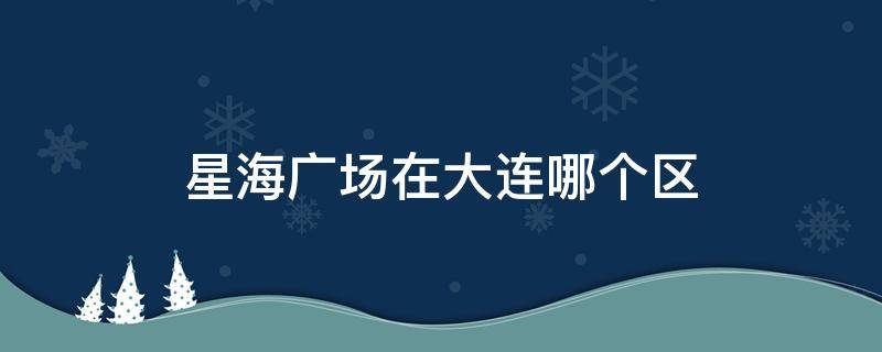 星海广场在大连哪个区 大连星海广场在大连哪个区