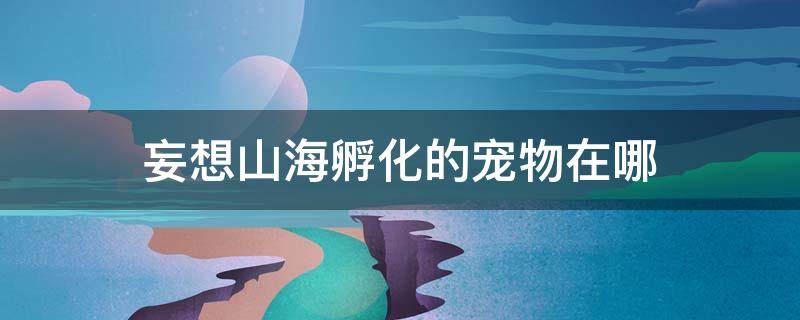 妄想山海孵化的宠物在哪（妄想山海孵化的宠物在哪视频）