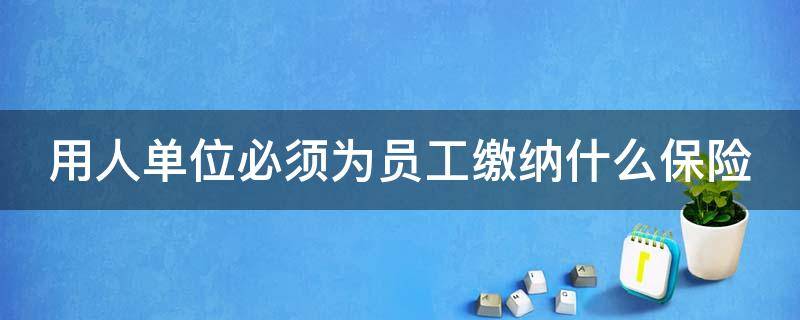 用人单位必须为员工缴纳什么保险 用人单位必须为员工缴纳社会保险吗