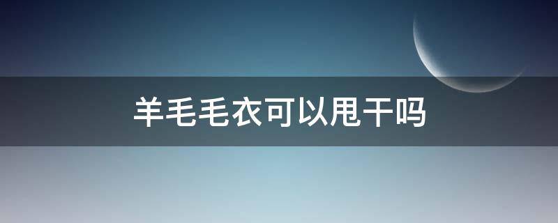 羊毛毛衣可以甩干吗 绵羊毛毛衣能甩干吗