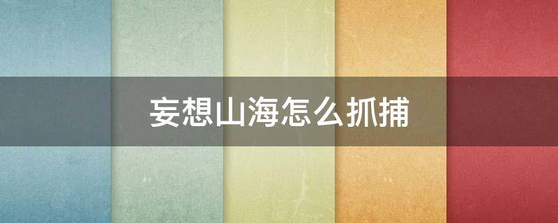 妄想山海怎么抓捕（妄想山海怎么抓捕坐骑）