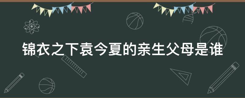 锦衣之下袁今夏的亲生父母是谁 任嘉伦老婆也出演锦衣之下