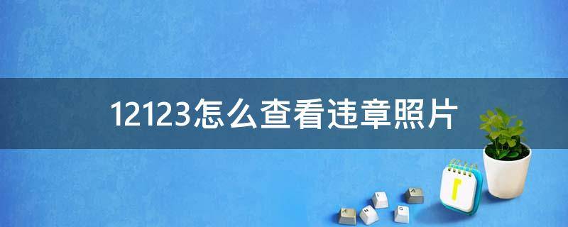 12123怎么查看违章照片 怎么在12123查违章照片