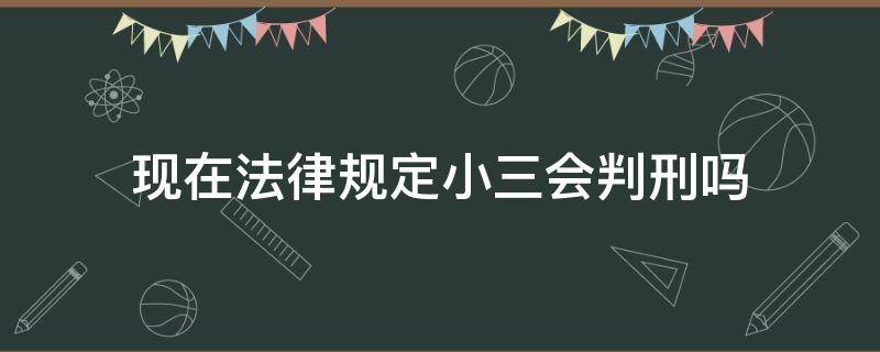 现在法律规定小三会判刑吗（法律规定小三可以判刑吗?）