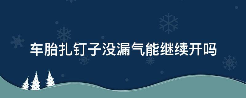 车胎扎钉子没漏气能继续开吗（车胎扎了钉子没漏气还能开吗）