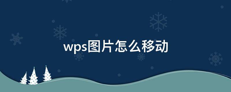 wps图片怎么移动（Wps图片怎么移动）