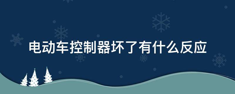 电动车控制器坏了有什么反应（电动车控制器坏了有什么反应 视频）