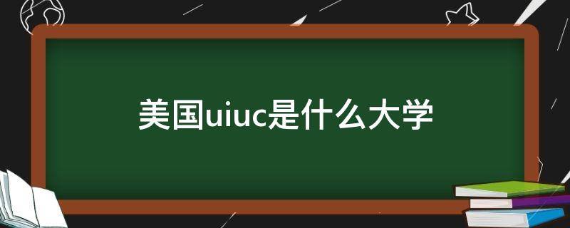 美国uiuc是什么大学（ui是美国哪个大学）