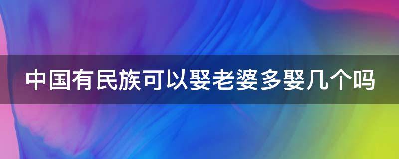 中国有民族可以娶老婆多娶几个吗（中国有民族可以娶老婆多娶几个吗知乎）