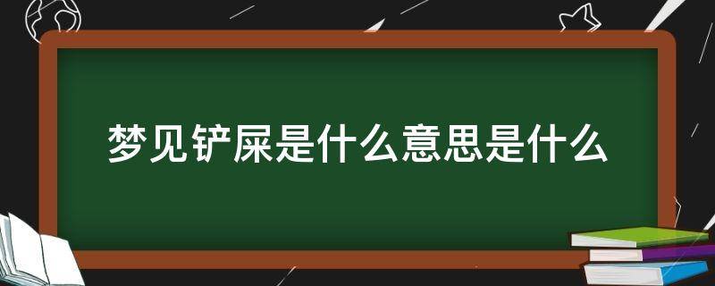 梦见铲屎是什么意思是什么 梦见铲狗屎是什么意思