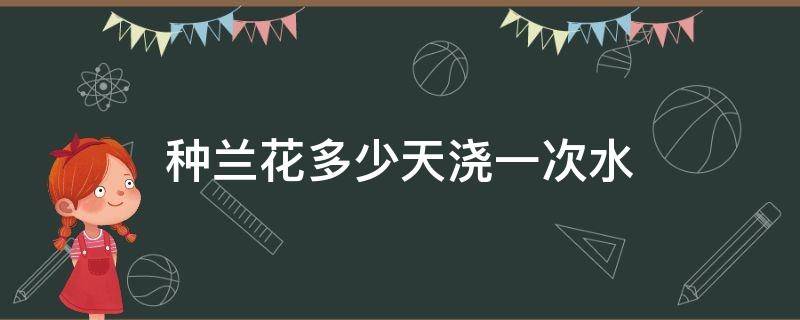 种兰花多少天浇一次水（种兰花多久浇一次水）