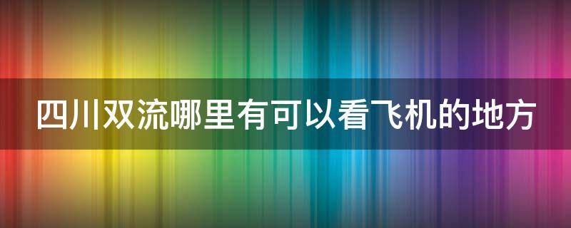 四川双流哪里有可以看飞机的地方（双流有个地方可以看飞机）