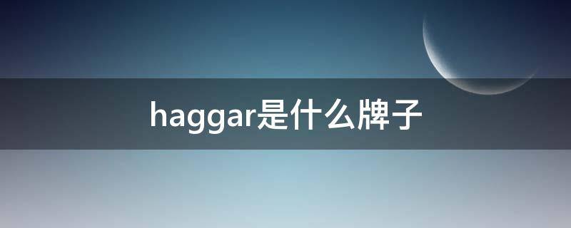 haggar是什么牌子 hagglunds是什么牌子