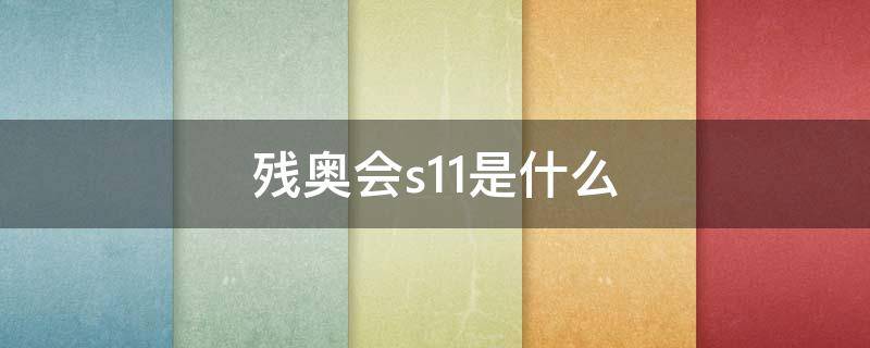 残奥会s11是什么（残奥会s11是什么残疾）