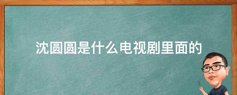 沈圆圆是什么电视剧里面的 沈圆圆哪部电视剧