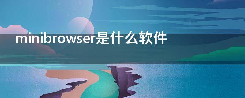 minibrowser是什么软件（Mini Browser）