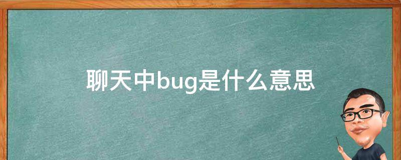 聊天中bug是什么意思 说bug是什么意思