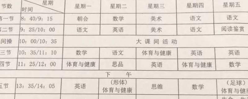 小学一节课多长时间国家规定（教育部规定小学一天几节课）