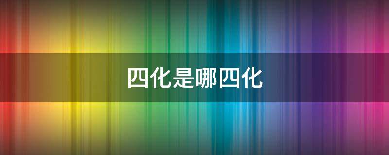 四化是指什么（贵州省四新四化是指什么）